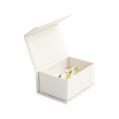 Šperky4U Dárková krabička na snubní prsteny smetanová KR0153-SM – Zboží Dáma