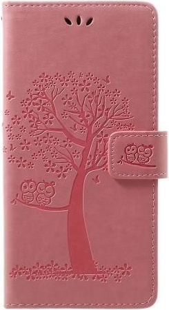 Pouzdro Tree PU kožené peněženkové Samsung Galaxy A70 - růžové
