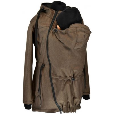 Shara softshellová nosicí parka zimní přední nošení khaki žíhaná – Zboží Dáma