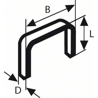 Nerezové sponky do sponkovaček Bosch PTK 3,6 LI, PTK 14 E Duotac, HT 14 a HMT 57 - 10x0.74x11.4mm, 1000ks, typ 53 (2609200216) – Zbozi.Blesk.cz