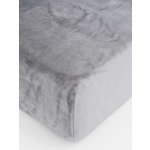 MKLuzkoviny.cz Prostěradlo mikroplyš Deluxe světle šedé 160x200 – Zboží Dáma