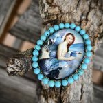 Autorská skleněná brož Růže S0646 – Zboží Dáma