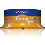 Verbatim DVD-R 4,7GB 16x, AZO, printable, cakebox, 25ks (43522) – Zbozi.Blesk.cz