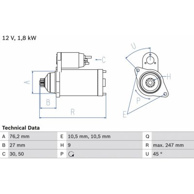 Startér BOSCH 0 986 018 410 (0986018410) – Zbozi.Blesk.cz