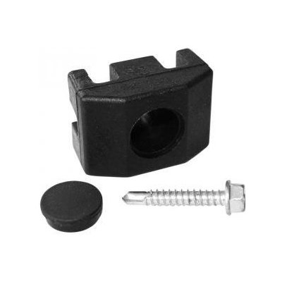 Úchyt panelu na sloupek 60x40mm - PVC vč. šroubu barva:: černá – Sleviste.cz