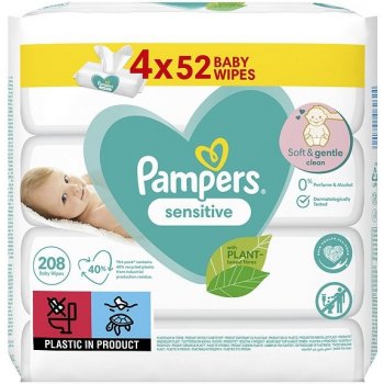 Pampers ubrousky Sensitive 4 x 52 ks