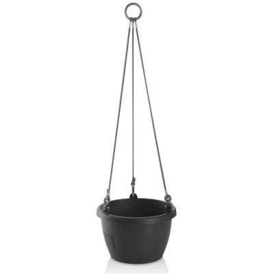 Gardenico Samozavlažovací závěsný květináč Marina antracit pr. 25 cm