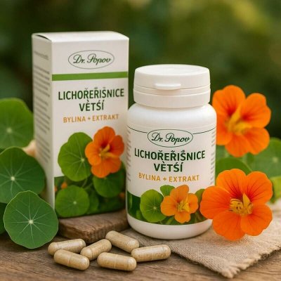 Dr.Popov Lichořeřišnice větší bylina + extrakt 60 kapslí – Hledejceny.cz