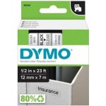 Dymo černý tisk/průhledný podklad, 7m, 12mm, S0720500 – Sleviste.cz