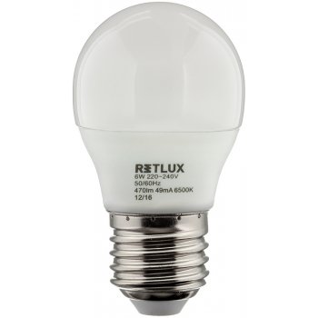 Retlux RLL 267 E27 žárovka LED G45 miniG 6W bílá studená