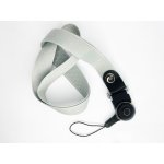 Šňůrka na mobilní telefon s plastovým zámkem, šířka 2 cm, barva šedá – Zboží Živě