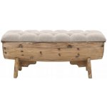 shumee Úložná lavice z masivního dřeva a tkaniny 103 x 51 x 44 cm – Zboží Dáma