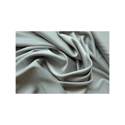 Metráž - polyesterové hedvábí/spandex SVĚTLE ŠEDÁ 88240/94 - látka na šaty a halenky
