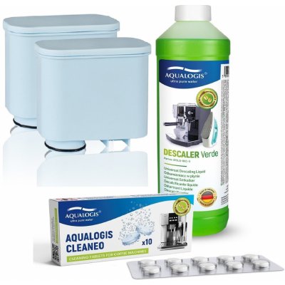 Aqualogis Sada Saeco Philips AL-Clean 2 KS Verde 250 ml Cleaneo 10 tabs – Hledejceny.cz