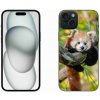 Pouzdro a kryt na mobilní telefon Apple mmCase Gelové iPhone 15 Plus - panda červená