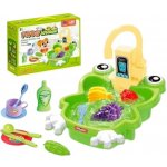 Doris Dětský dřez s tekoucí vodou na baterie a příslušenstvím zelený – Hledejceny.cz