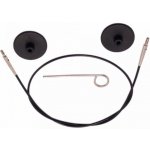 Výměnné lanko KnitPro 120 cm černá, stříbrná – Hledejceny.cz