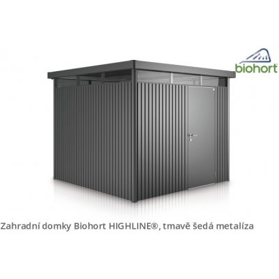 Biohort HighLine H4 jednokřídlé dveře 254 x 254 cm šedý křemen metalický 8000,454