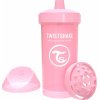 Dětská láhev a učící hrnek Twistshake Láhev pro děti pastelově růžová 360 ml