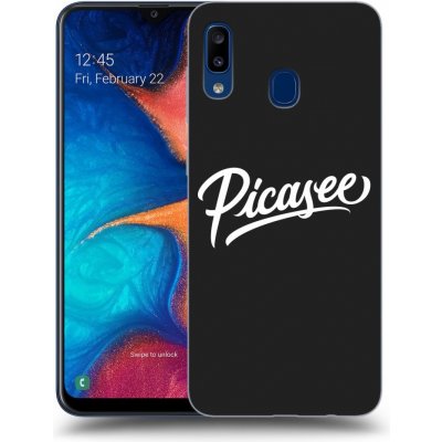 Pouzdro Picasee silikonové Samsung Galaxy A20e A202F - Picasee - White černé – Zbozi.Blesk.cz