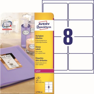 Avery Zweckform 40 listů, A4, bílé L7765-40 – Zboží Dáma