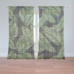 Sablio Záclony Abstrakce listů: 2ks 150x250cm – Hledejceny.cz