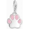 Přívěsky Thomas Sabo přívěsek charm Pink paw silver 2015 007 9