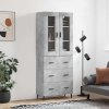 Regál a polička Prolenta Maison Exclusive Skříň highboard betonově šedá 69,5x34x180 cm kompozitní dřevo