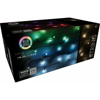 RGB Vánoční LED řetěz s dálkovým ovládáním 198 LED barevná 19,8 m – Hledejceny.cz