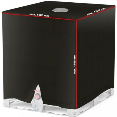 TBA Plastové obaly Ochranný kryt IBC kontejneru zelený 640 l TBA – Hledejceny.cz