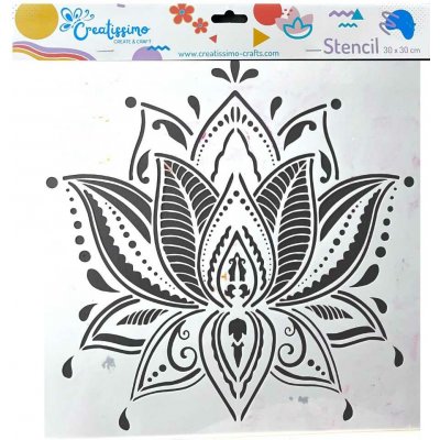Creatissimo plastová šablona Design Orientální květina 30 x 30 cm – Zboží Dáma