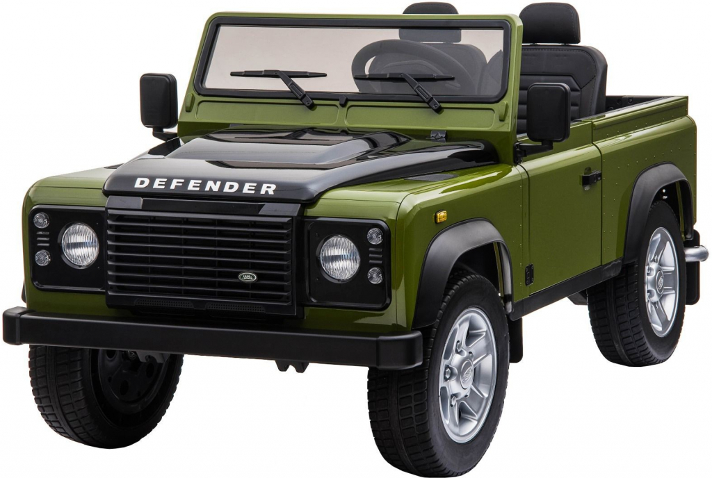 Beneo elektrické autíčko Land Rover Defender Pohon 4x4 2x 12V7AH Eva kola  čalouněné sedadlo 24 GHz Dálkový Ovladač USB / TF vstup dvoumístné zelená  od 8 299 Kč - Heureka.cz