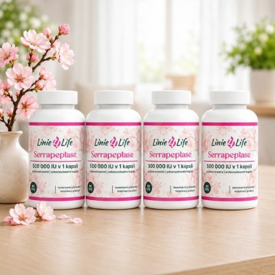 Linie4Life Serrapeptase 500 000 IU – proteolytický enzym 240 kapslí / 240 dní – Hledejceny.cz