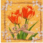 Ubrousek 33x33cm Tulipány