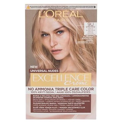 L'Oréal Paris Excellence Creme Triple Protection barva na vlasy na blond vlasy na všechny typy vlasů 9U Very Light Blond 48 ml – Zboží Mobilmania