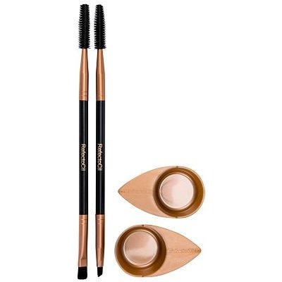 RefectoCil Cosmetic Brush Browista Toolkit dámská sada štěteček pro aplikaci barvy na obočí + štěteček pro přesnou práci s barvou na obočí + aplikační misky 2 ks – Zboží Dáma