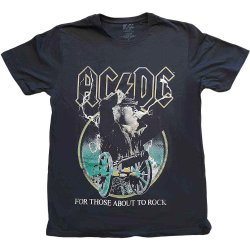 AC/DC tričko For Those About To Rock Yellow Outlines black