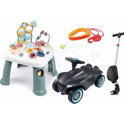 Smoby Set didaktický stolek Activity Table Little a se zvukem a vodicí tyč s opěrkou a vodítkem na tahání – Zboží Mobilmania