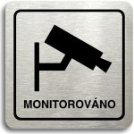 Accept Piktogram "monitorováno" (80 × 80 mm) (stříbrná tabulka - černý tisk) – Zbozi.Blesk.cz