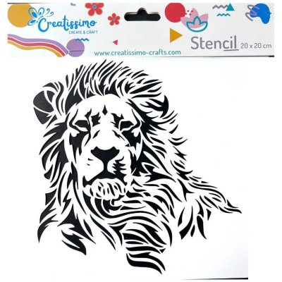 Creatissimo plastová šablona Design Lev 20 x 20 cm – Zboží Dáma