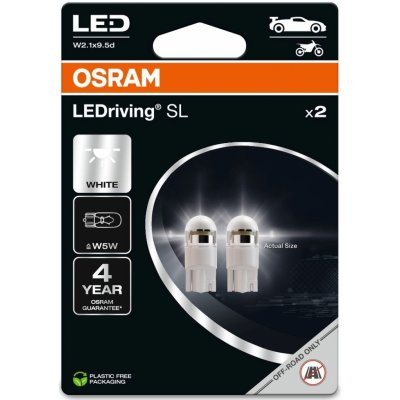 Osram LEDriving SL W5W 12V 1W W2,1x9,5d 6000K 2 ks 2825DWP-02B – Hledejceny.cz