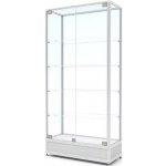 Expoint prezentační vitrína bez horního soklu kalené sklo 100 x 50 x 180 cm – Zboží Dáma
