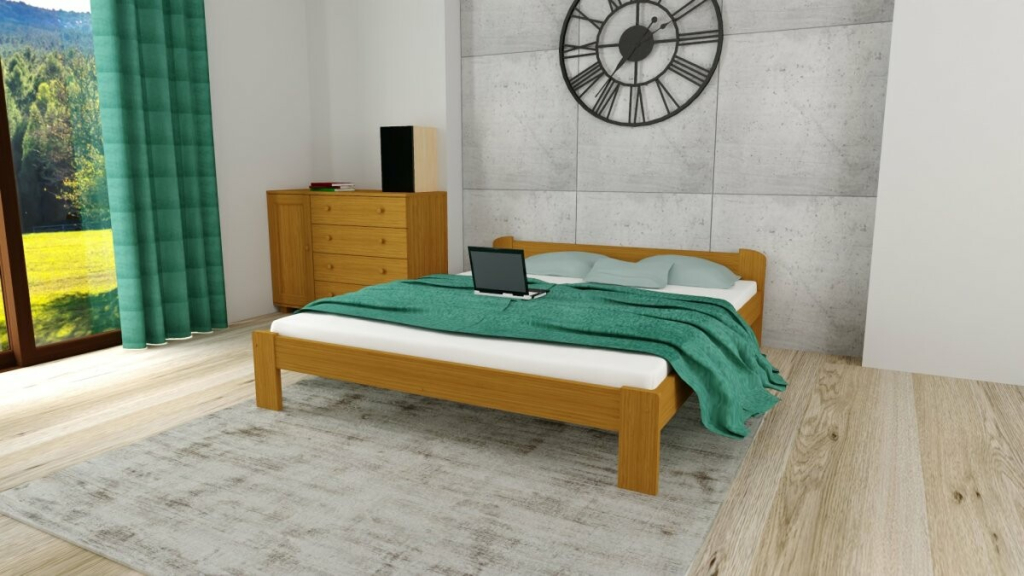 ComfortMatrace Isabela + rošt masiv borovice barva olše matrace Goltex 15cm