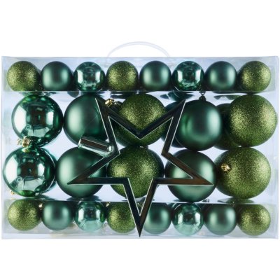 LIVARNO home Ozdoby na vánoční stromek 68dílná sada zelená – Zboží Mobilmania