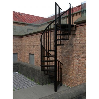 Minka STAIRS Venkovní točité schodiště Rondo Zink Color černé pr. 180 cm – Zbozi.Blesk.cz