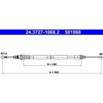 Lanko ruční brzdy ATE (AT 581068) 24.3727-1068 – Hledejceny.cz