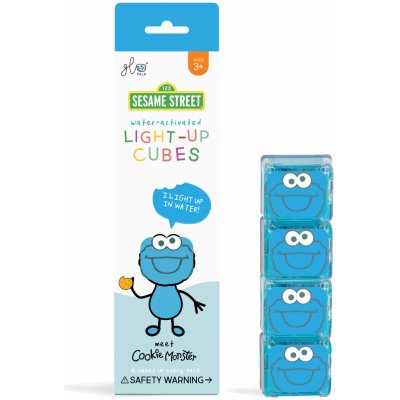 Glo Pals Senzorické kostky svítící ve vodě Cookie Monster – Zboží Dáma