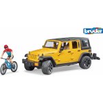 Bruder Volný čas Jeep Wrangler Rubicon Unlimited s horským kolem a cyklistou – Hledejceny.cz