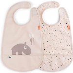 Done by Deer Happy Home Set 2ks silikonových bryndáčků Ozzo růžový – Zboží Dáma