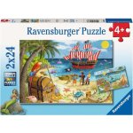 Ravensburger 056767 Piráti a mořské víly 2 x 24 dílků – Hledejceny.cz
